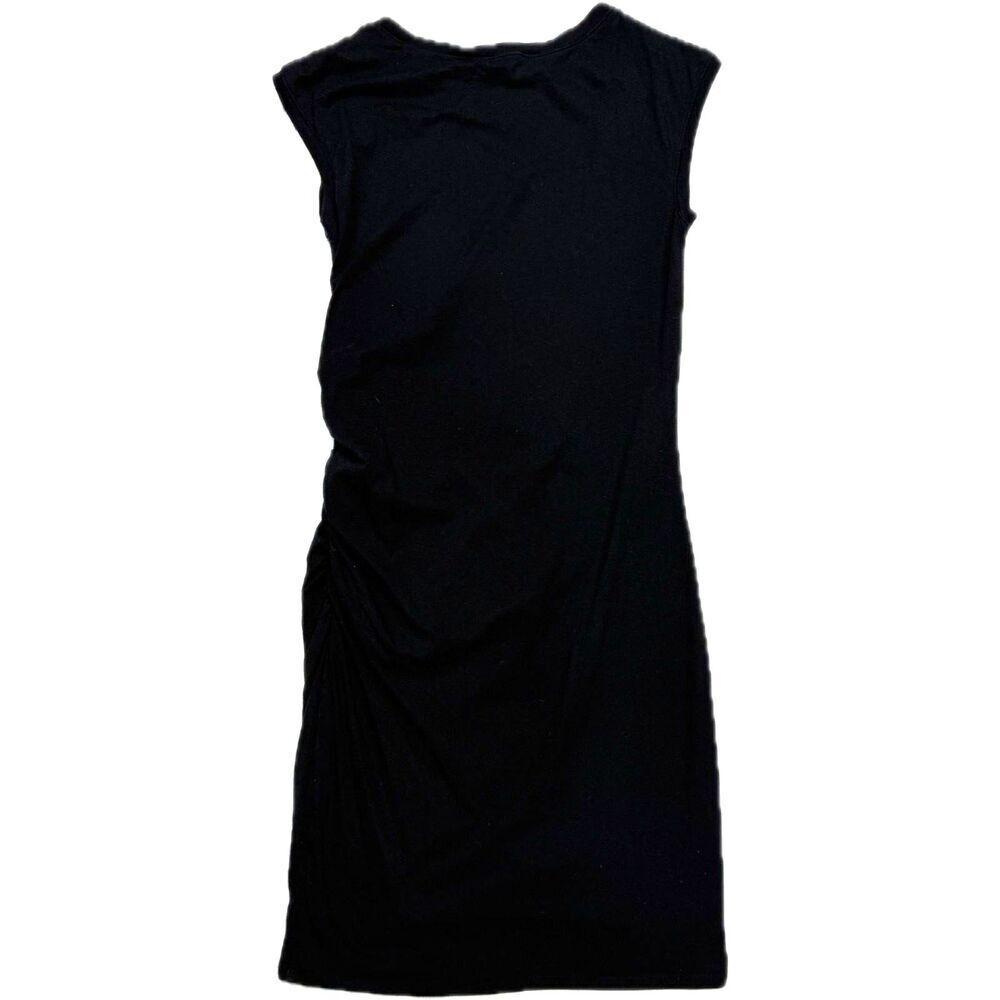 Athleta Black Sleeveless Ruched Dress – Size S
